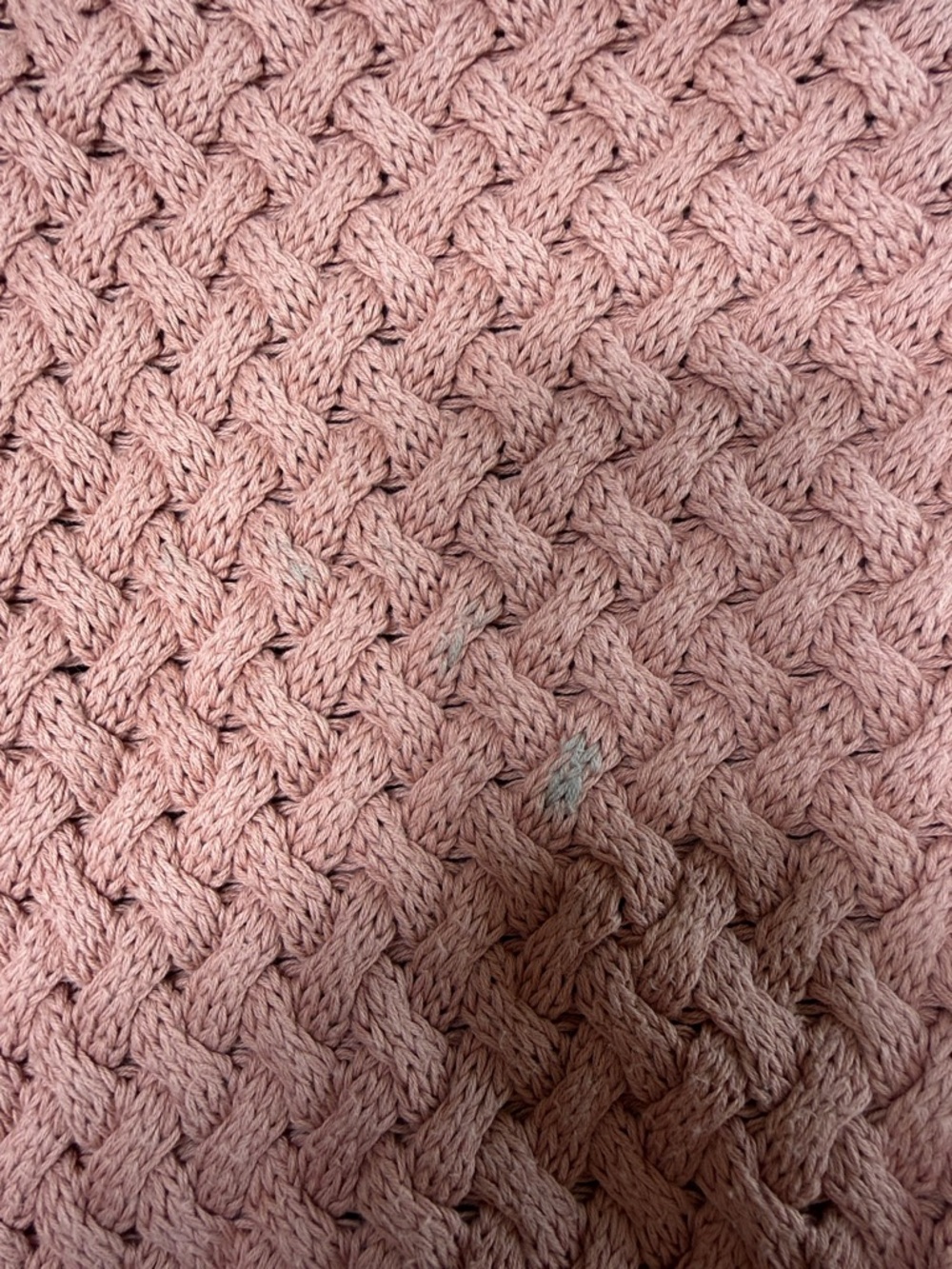 THE GREAT. Textured Cable Button-Front Cardigan - Rusty Rose - Picture 4 of 4
